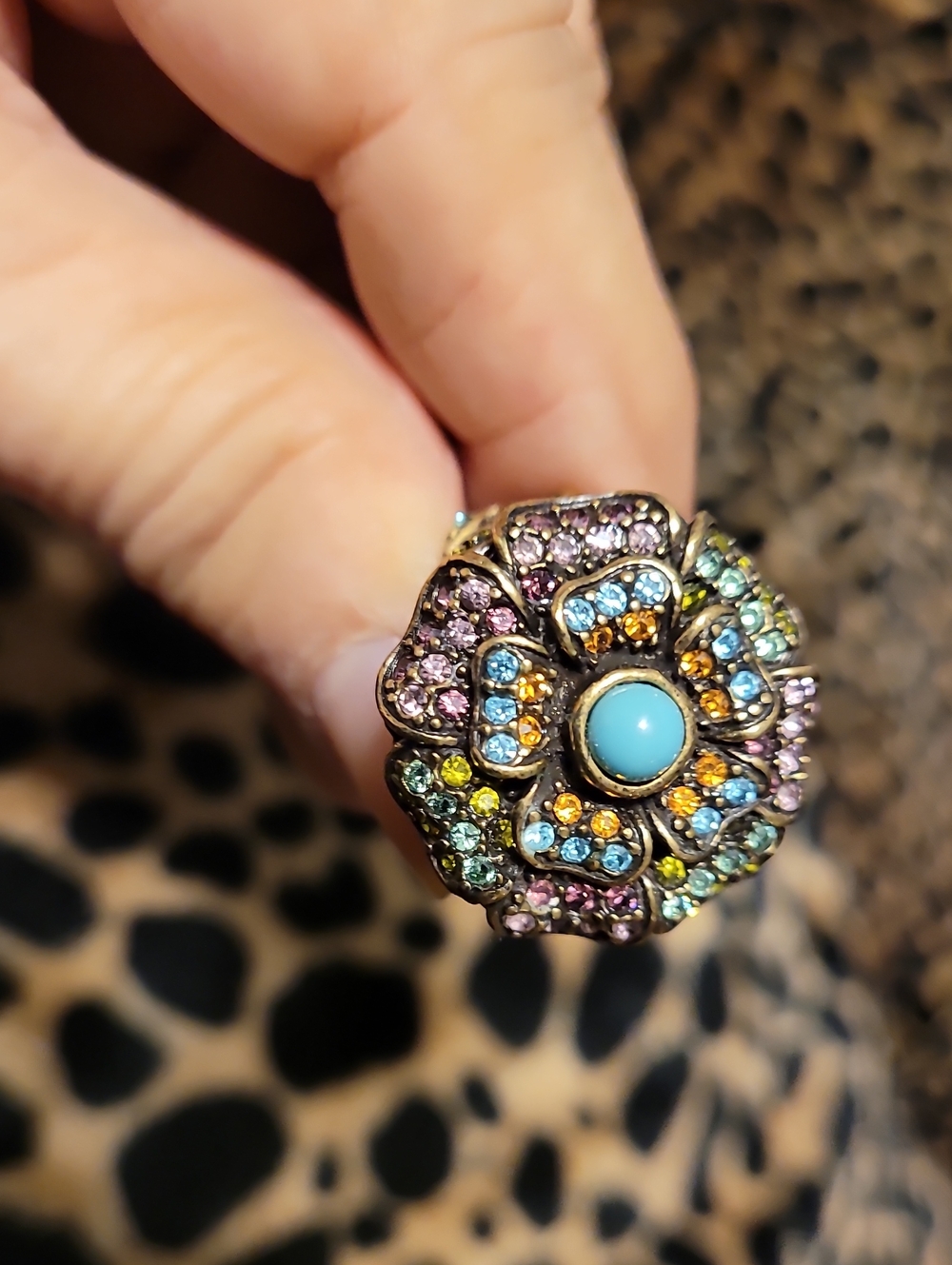 Boho Designer Statement Ring Upscale Quality Fashion Heidi Daus - Picture 5 of 6